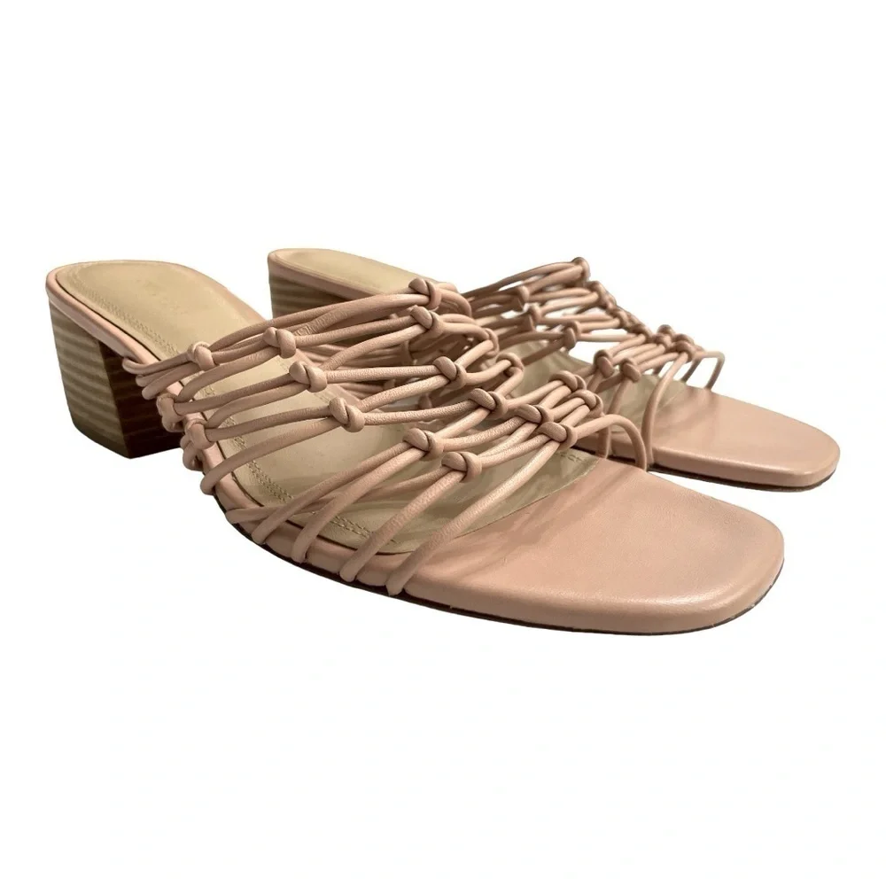 Nordstrom Signature Leandra Knotted Slide Sandal pink color size 9